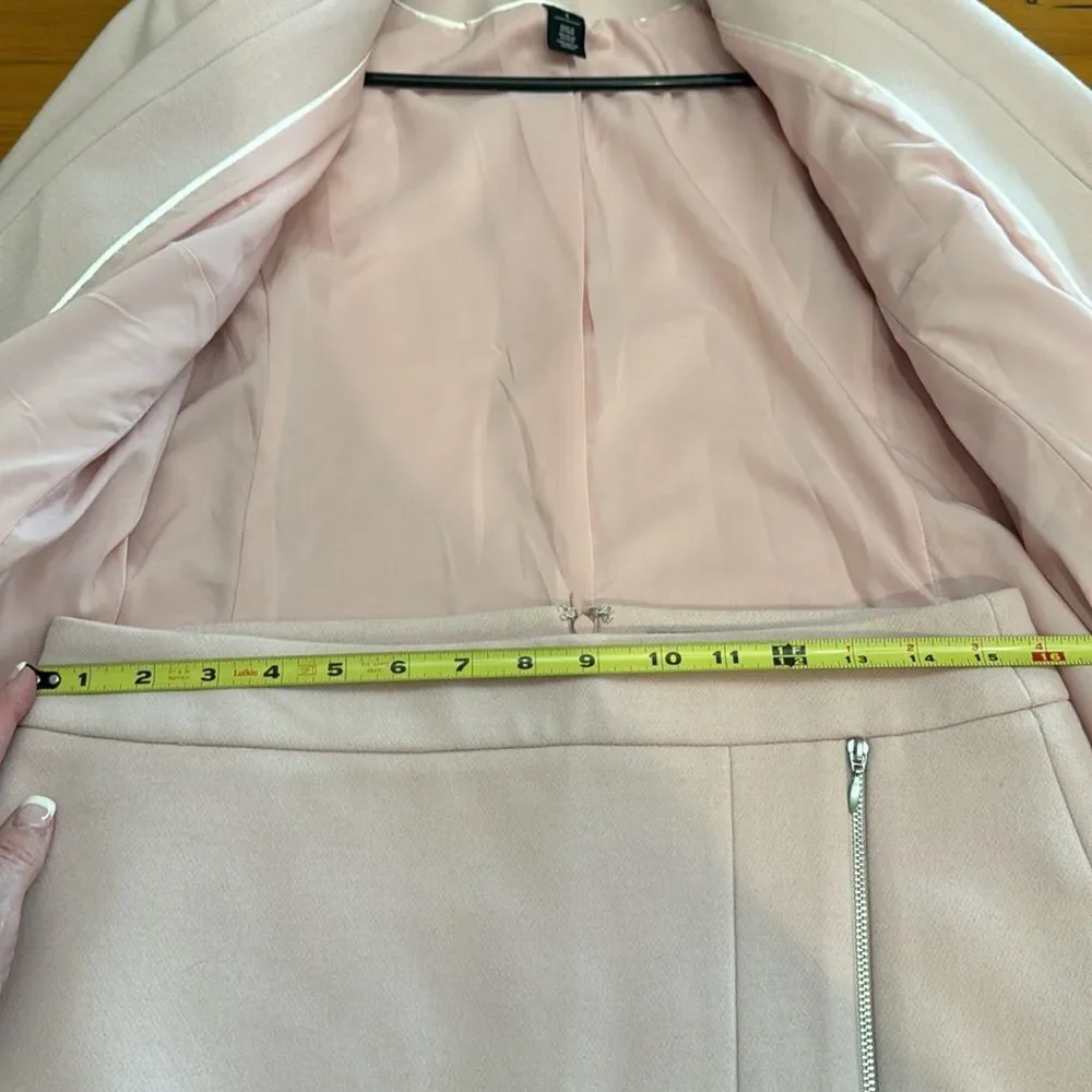 White House Black Market Pink Coat and NWT Matching Skirt SET